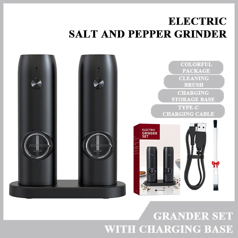 Multifunctional Electric Salt and Pepper Grinder With Led Light